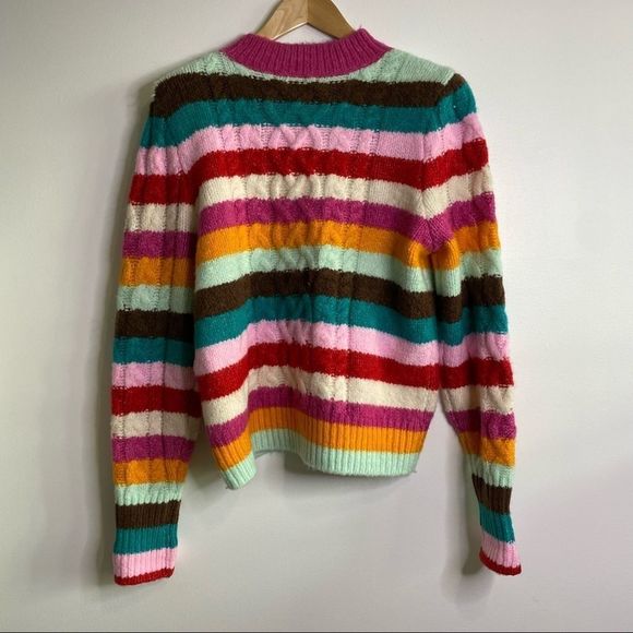 HALOGEN multi colour stripe cowl neck sweater XL - Picture 6 of 8